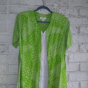 NWT Green and white Blouse from Adolfo Sport